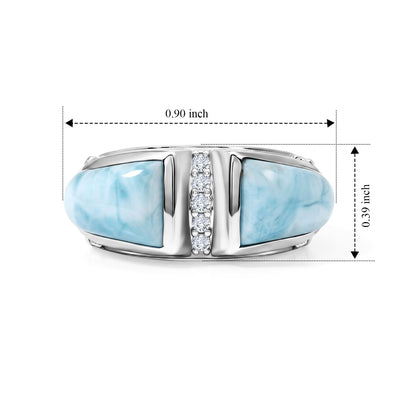 Chic Larimar Ring – Ocean Blue Crystal Cocktail Jewelry
