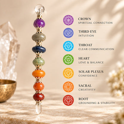 7 Chakra Wand – Complete Chakra Crystal Tool for Reiki