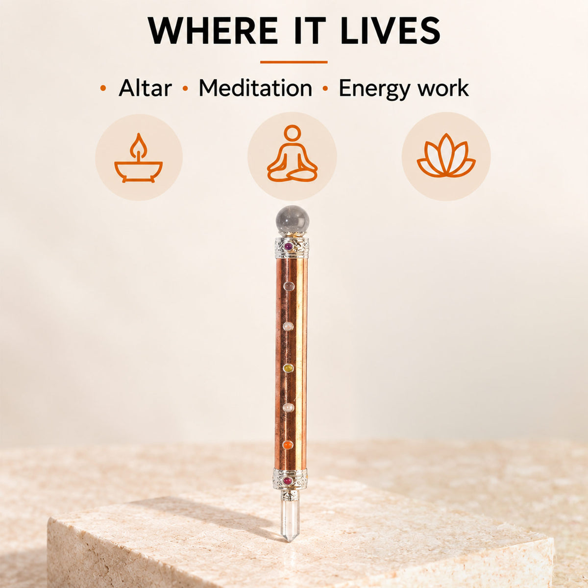 7 Chakra Wand – Complete Chakra Crystal Tool for Reiki