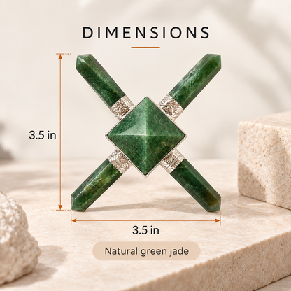 Crystal Energy Generator - Clear Quartz and Green Jade