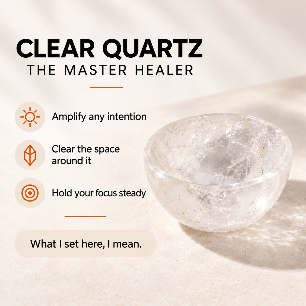 Natural Crystal Bowl - For Jewelry and Crystal Charging