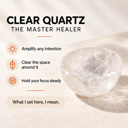 Natural Crystal Bowl - For Jewelry and Crystal Charging