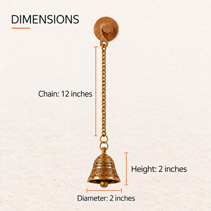Brass Guardian Bell – Traditional Door Hanging for Protection