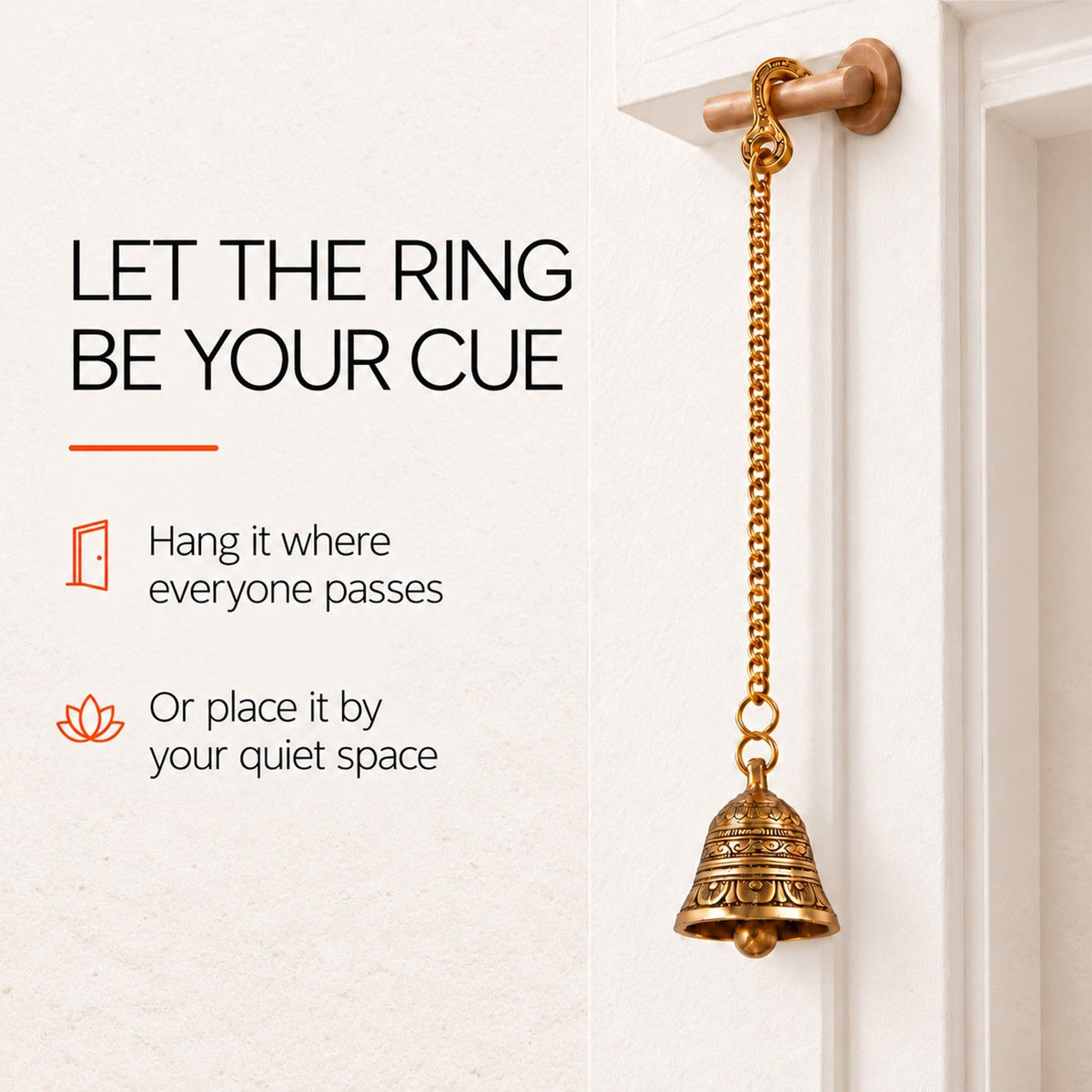 Brass Guardian Bell – Traditional Door Hanging for Protection