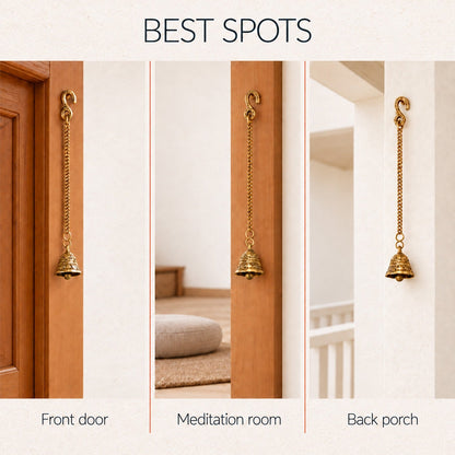Brass Guardian Bell – Traditional Door Hanging for Protection
