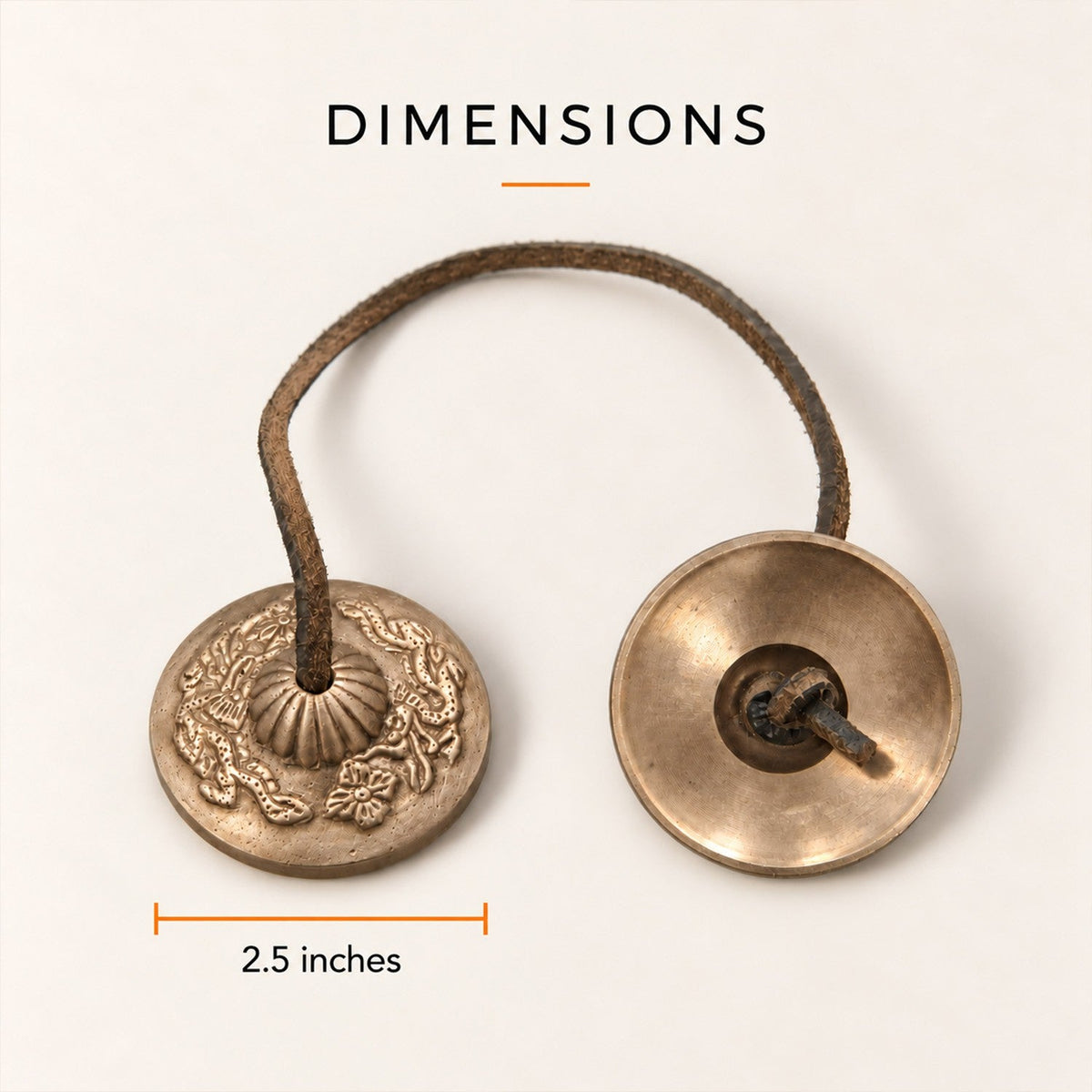 Dragon Phoenix Tingsha Cymbals – Brass Meditation Sound Tool