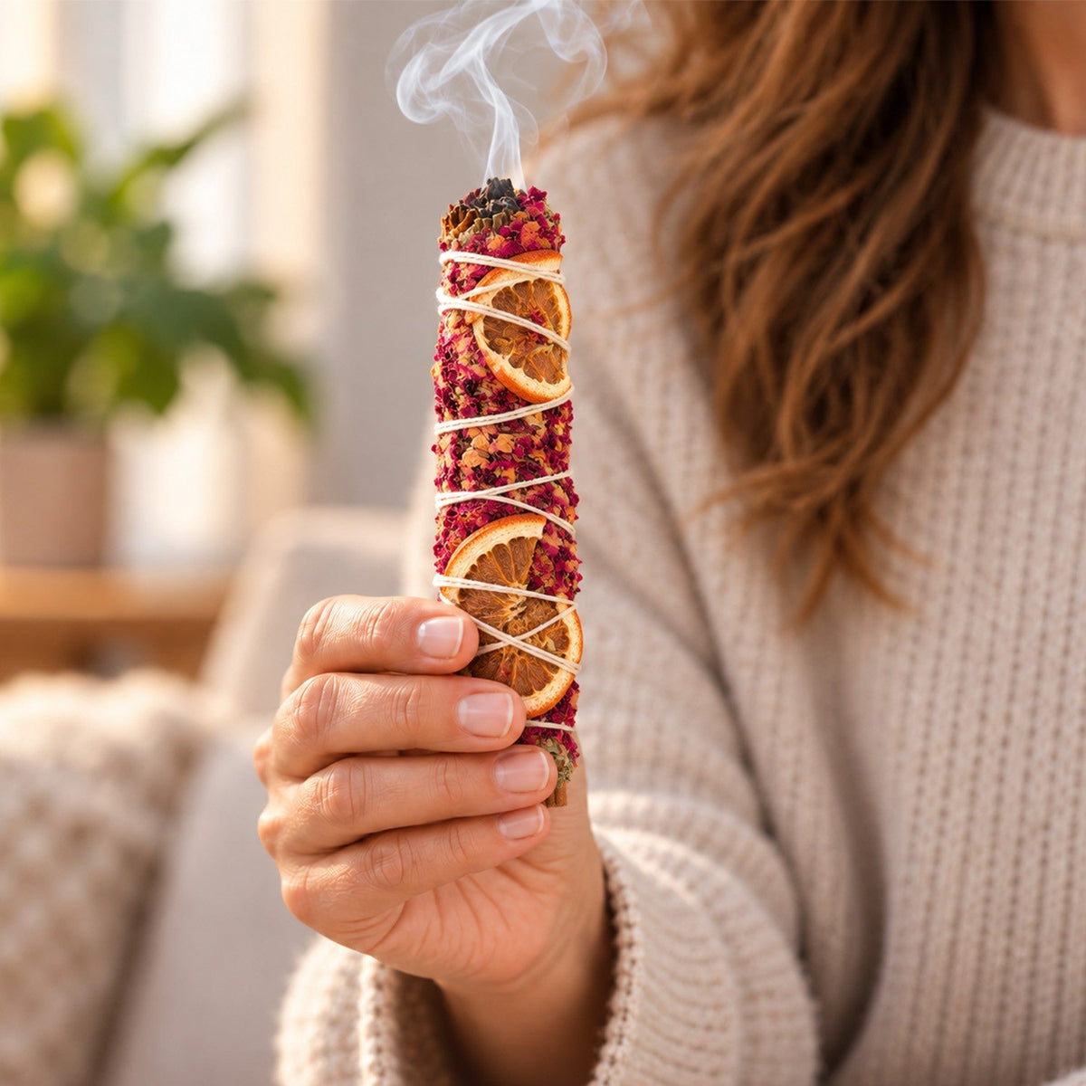 Botanical Smudge Stick – Sage Herb Bundle for Space Cleansing