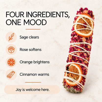 Botanical Smudge Stick – Sage Herb Bundle for Space Cleansing