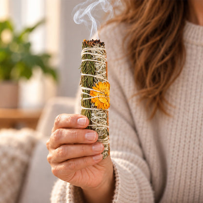 Botanical Smudge Stick – Sage Herb Bundle for Space Cleansing