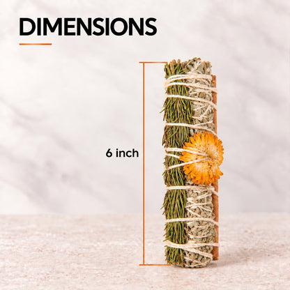 Botanical Smudge Stick – Sage Herb Bundle for Space Cleansing