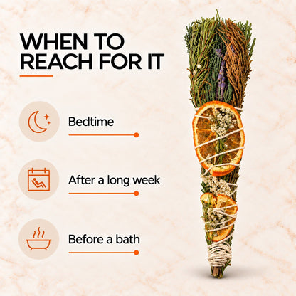 Botanical Smudge Stick – Sage Herb Bundle for Space Cleansing