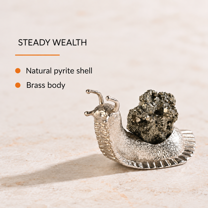 Pyrite Snail Talisman – Wealth Symbol for Steady Growth