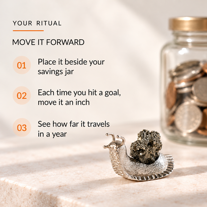 Pyrite Snail Talisman – Wealth Symbol for Steady Growth