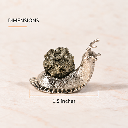 Pyrite Snail Talisman – Wealth Symbol for Steady Growth