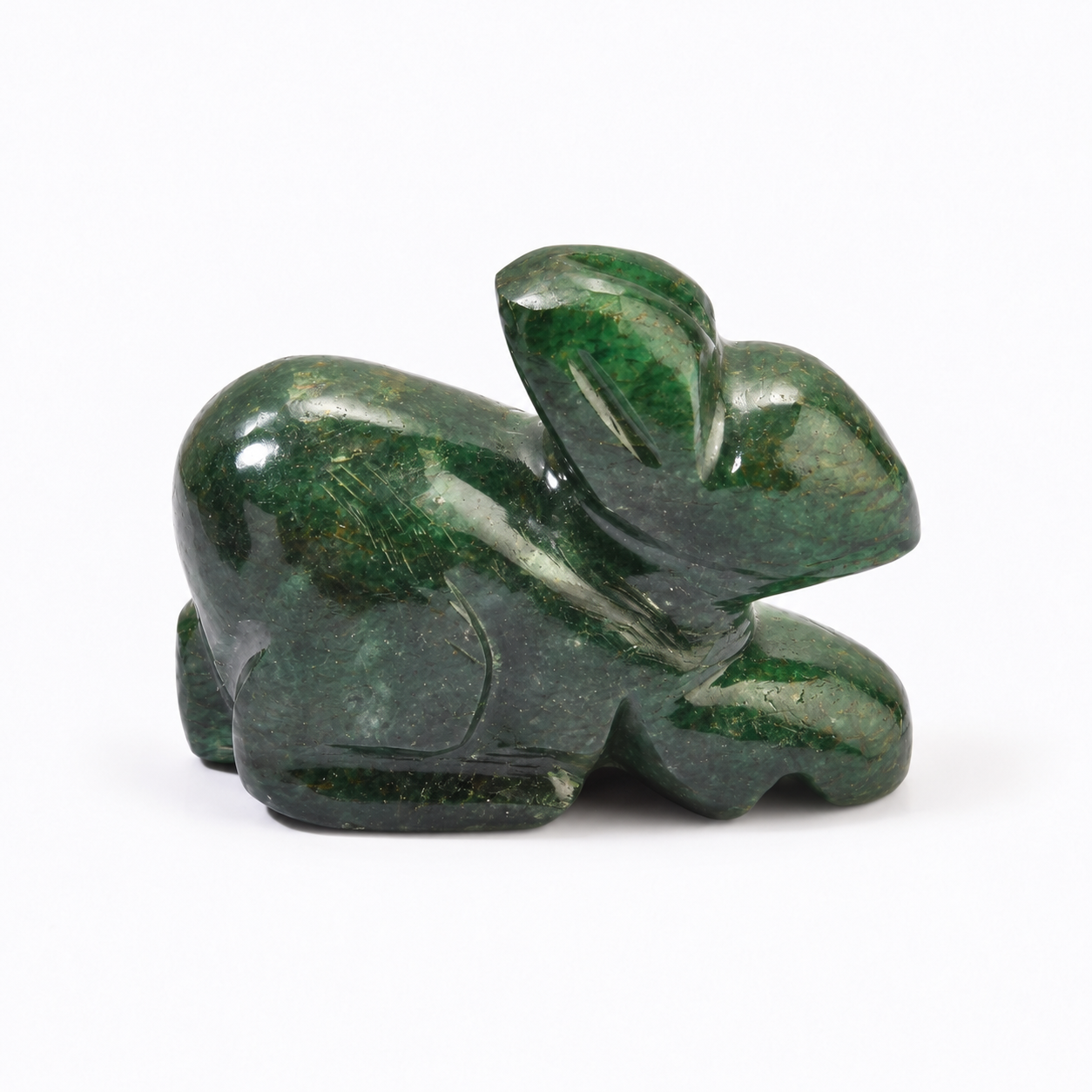 Crystal Rabbit Carving – Green Aventurine, Sodalite & Tiger Eye