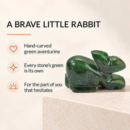 Crystal Rabbit Carving – Green Aventurine, Sodalite & Tiger Eye