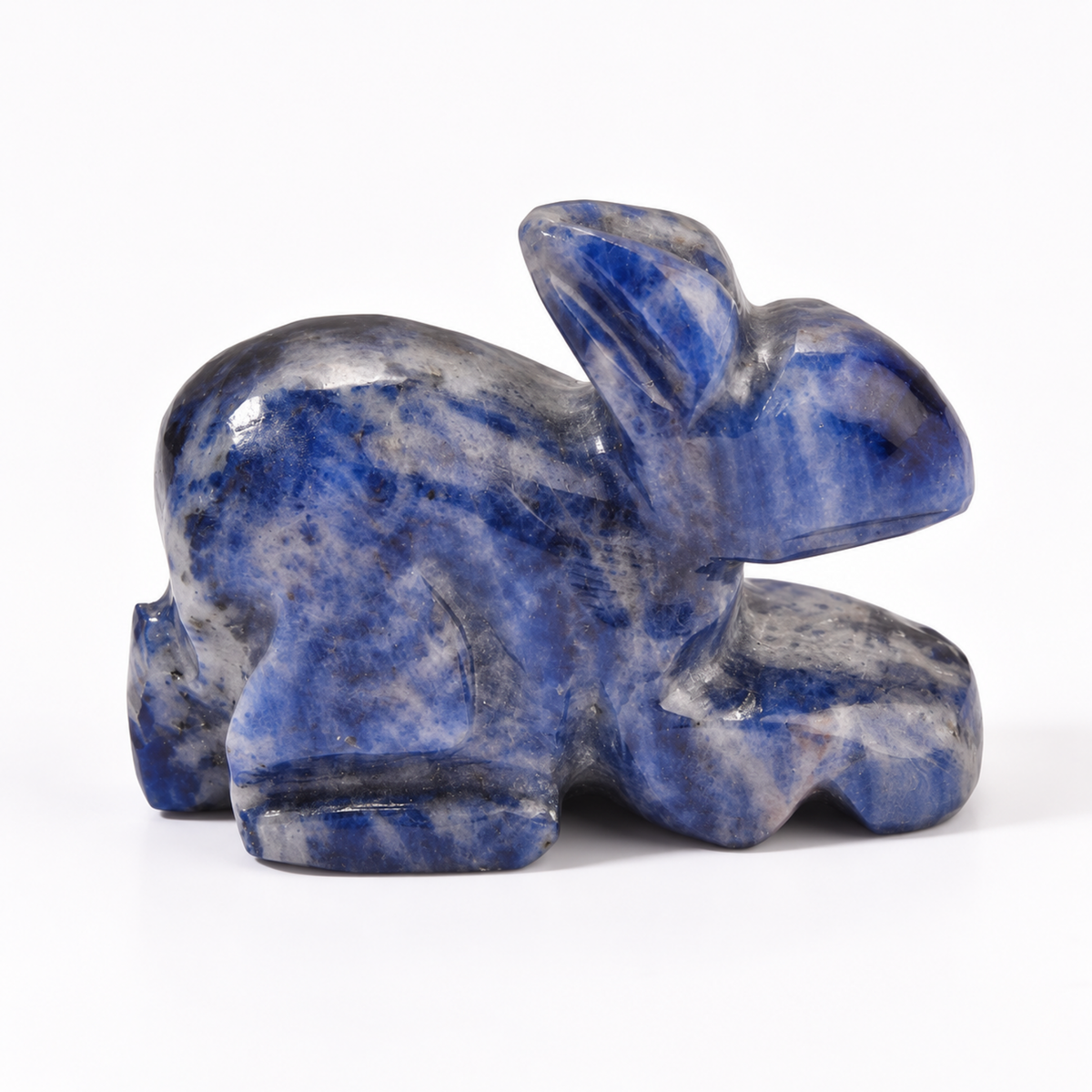 Crystal Rabbit Carving – Green Aventurine, Sodalite & Tiger Eye
