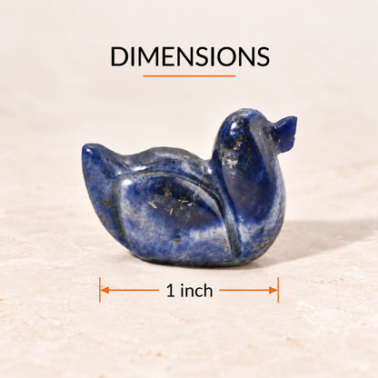 Crystal Duck Carving – Sodalite, Tiger Eye and Aventurine