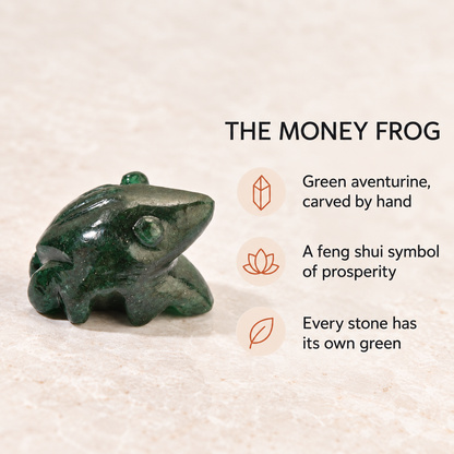Hand-Carved Crystal Frog – Aventurine, Sodalite and Tiger Eye