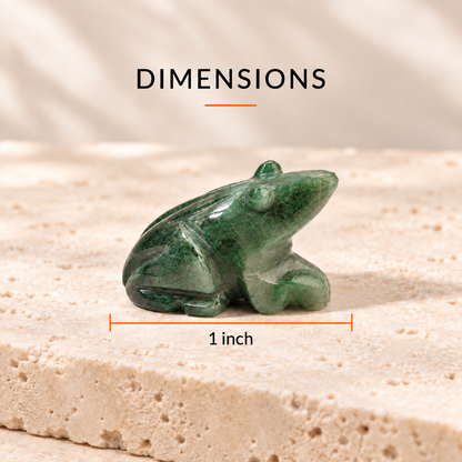 Hand-Carved Crystal Frog – Aventurine, Sodalite and Tiger Eye