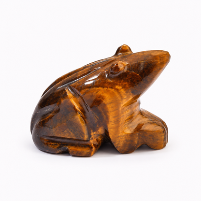 Hand-Carved Crystal Frog – Aventurine, Sodalite and Tiger Eye