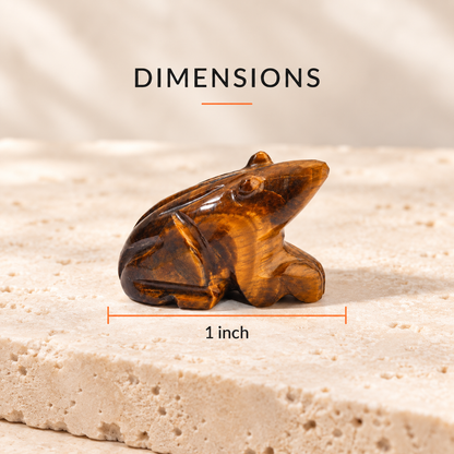 Hand-Carved Crystal Frog – Aventurine, Sodalite and Tiger Eye