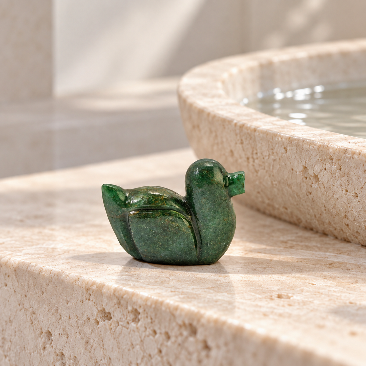 Crystal Duck Carving – Sodalite, Tiger Eye and Aventurine
