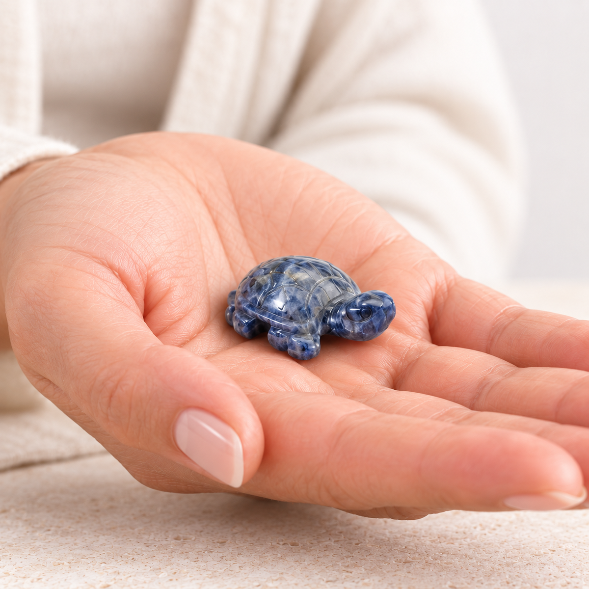 Natural Crystal Turtle – Aventurine, Sodalite and Tiger Eye