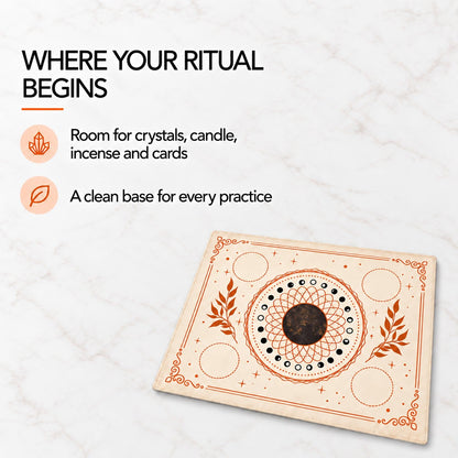 Sacred Altar Mat – Crystal, Candle and Ritual Setup Cloth