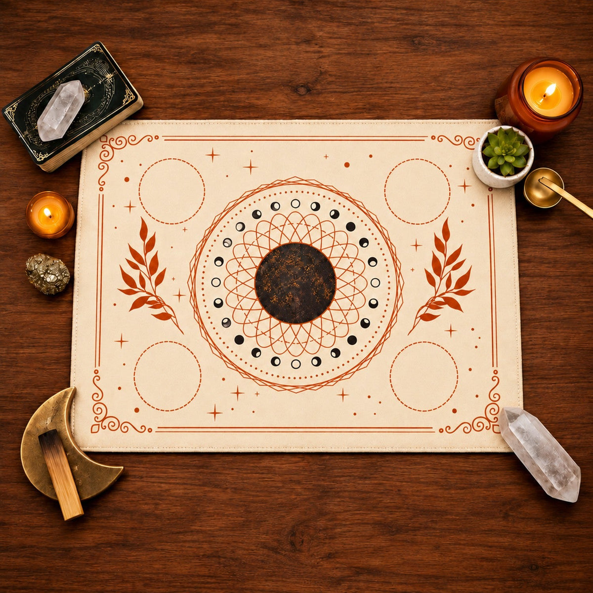 Sacred Altar Mat – Crystal, Candle and Ritual Setup Cloth