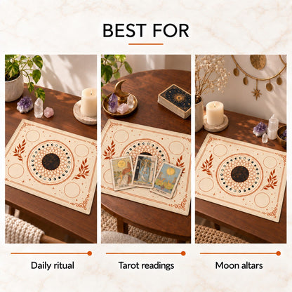 Sacred Altar Mat – Crystal, Candle and Ritual Setup Cloth