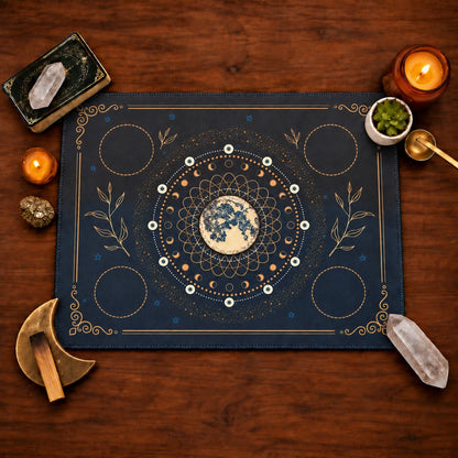 Sacred Altar Mat – Crystal, Candle and Ritual Setup Cloth