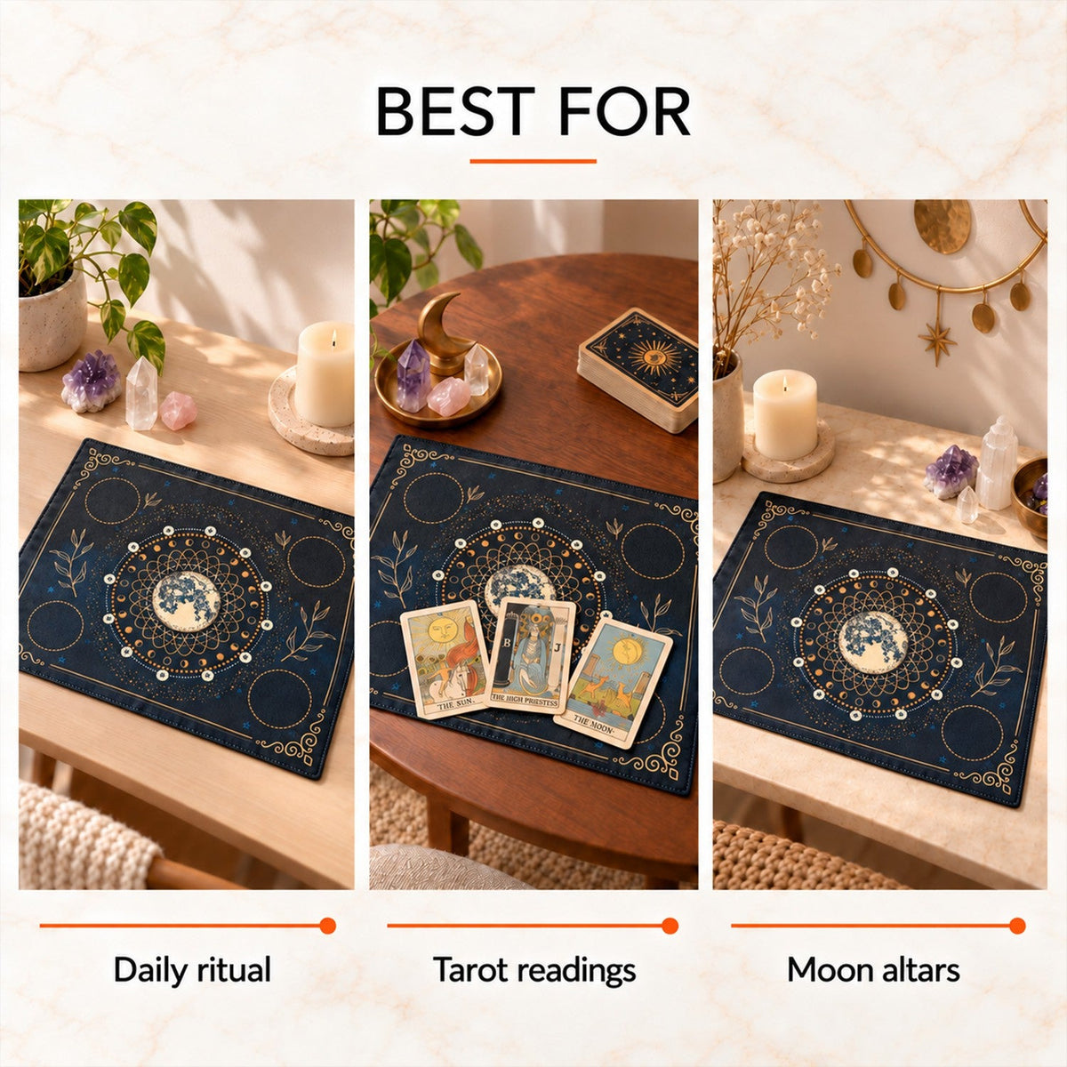 Sacred Altar Mat – Crystal, Candle and Ritual Setup Cloth