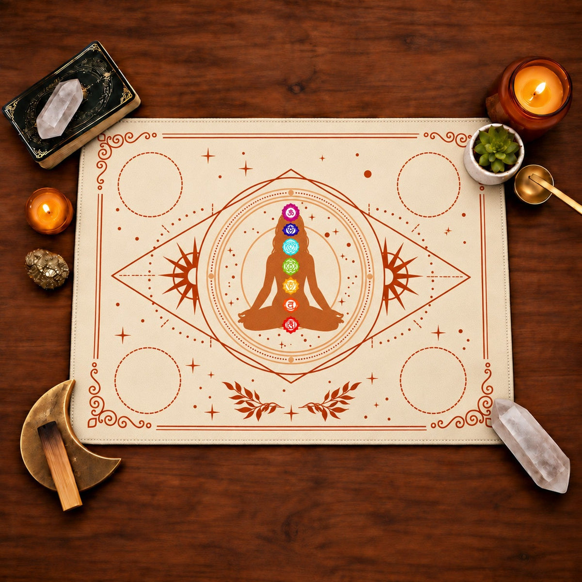 Sacred Altar Mat – Crystal, Candle and Ritual Setup Cloth