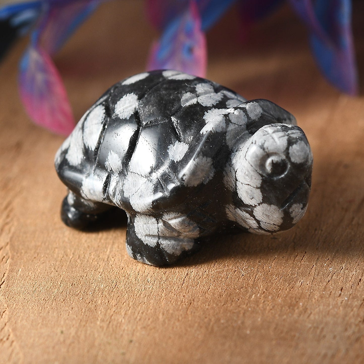 Snowflake Obsidian Turtle – Your Pocket-Sized Shell of Protection
