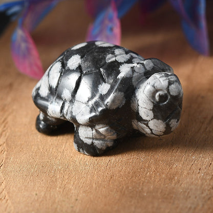 Snowflake Obsidian Turtle – Your Pocket-Sized Shell of Protection