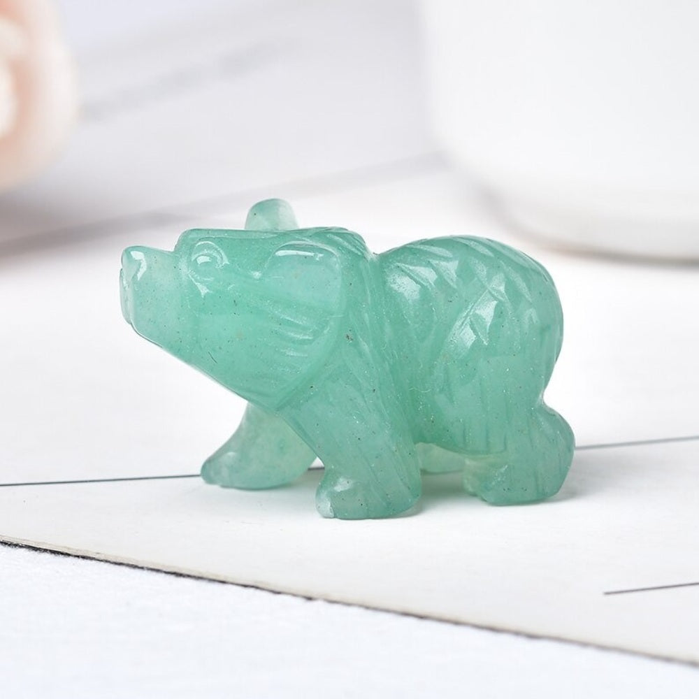 Natural Stone Bear Figurine