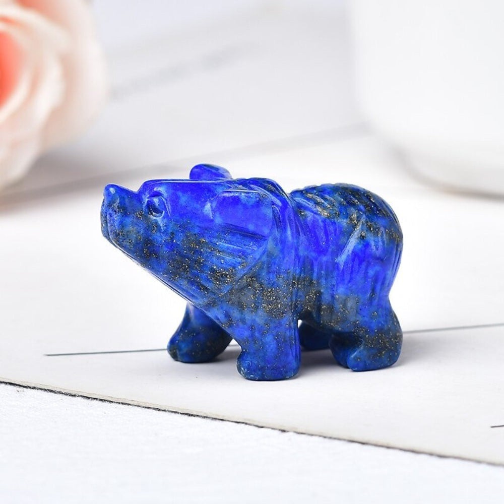 Natural Stone Bear Figurine