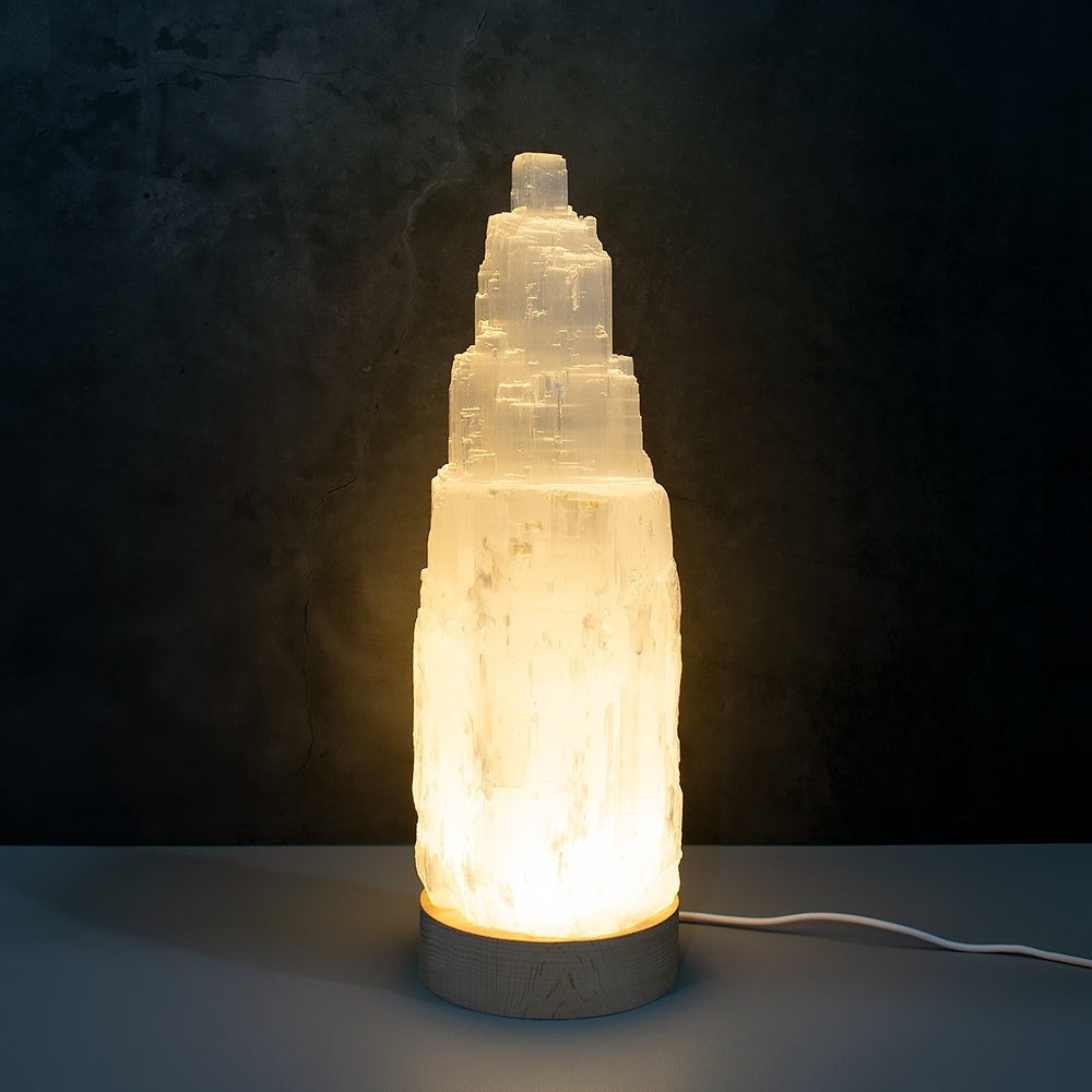 XXL Giant Selenite Crystal Lamp