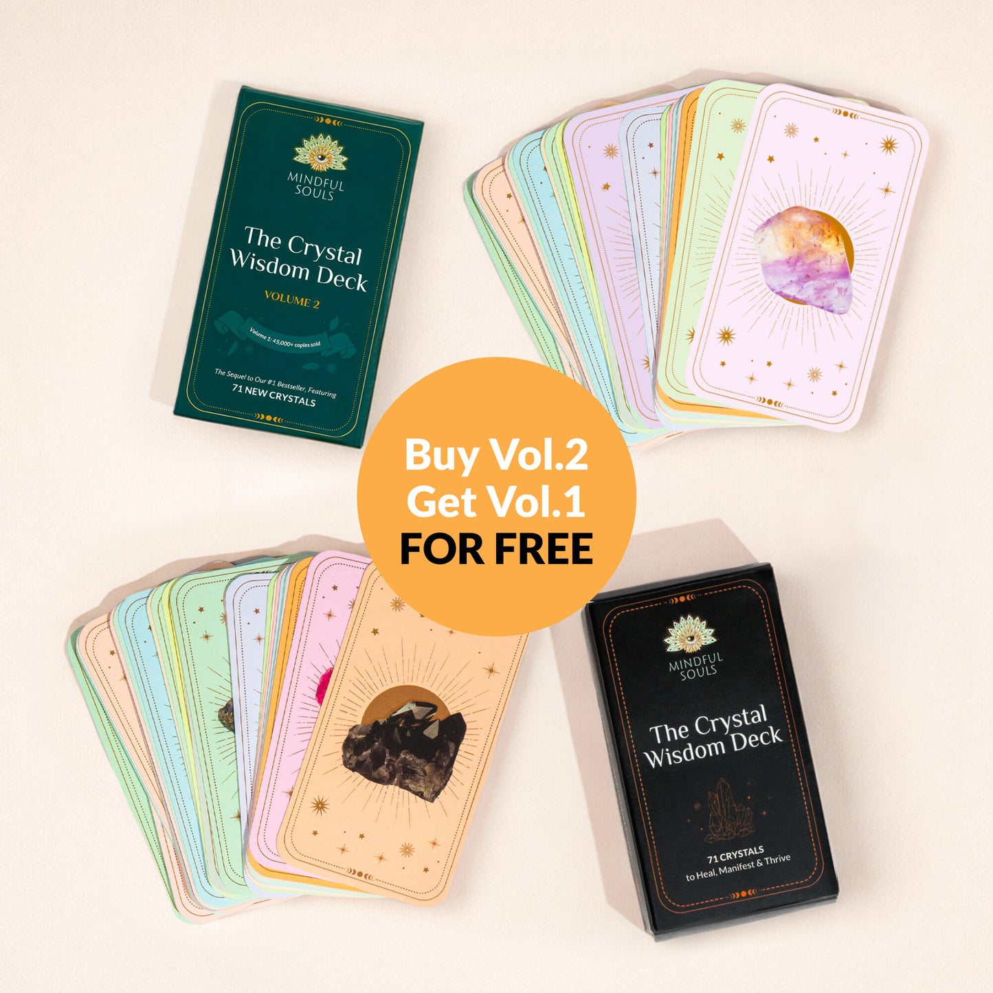 The Crystal Wisdom Card Deck Bundle: Volume 2 (New Edition) + Volume 1 FREE