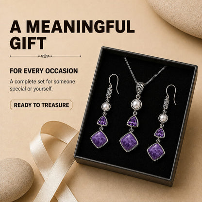 Silver Charoite Set