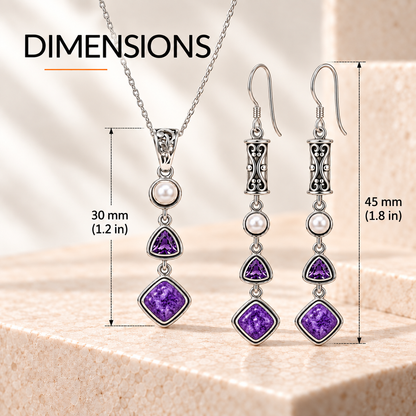 Silver Charoite Set