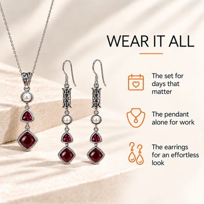 Silver Ruby Set