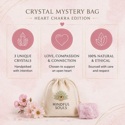 Crystal Mystery Bag - Raw Kunzite Heart Chakra Edition