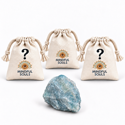Crystal Mystery Bag - Raw Aquamarine Crystal With 2 Surprises