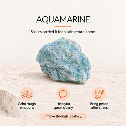 Crystal Mystery Bag - Raw Aquamarine Crystal With 2 Surprises