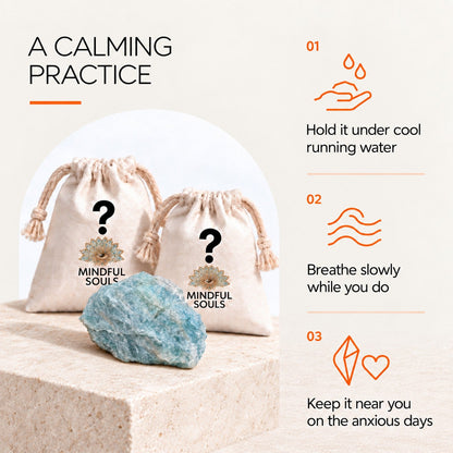 Crystal Mystery Bag - Raw Aquamarine Crystal With 2 Surprises