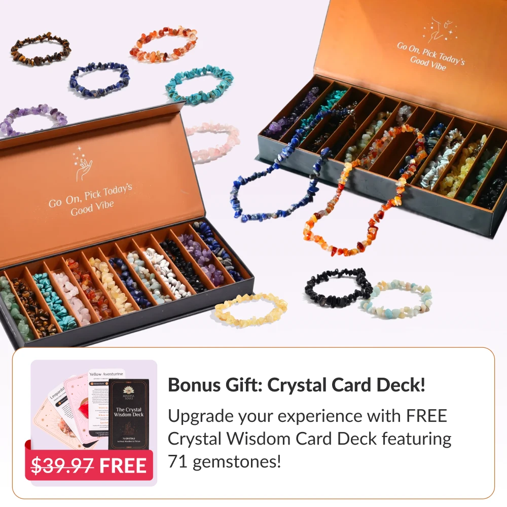 12 bracelets set + 12 necklaces set + FREE Crystal Card Deck