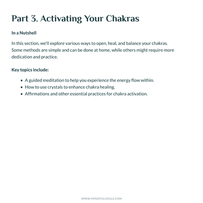 Chakra Balance for Real People: Your Printable Workbook & Guide (50 pages)