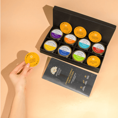 Chakra Crystal 7 Candle Set – Light, Scent, and Energy for Inner Balance
